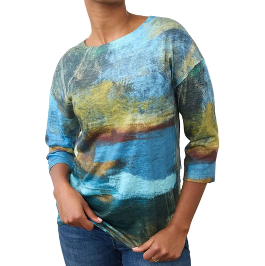 FDJ DROP SHOULDER CREW NECK TOP