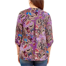 Load image into Gallery viewer, DEAR SCARLETT PURPLE/ORANGE/BLACK PAISLEY PRINT
