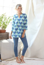 Load image into Gallery viewer, KIKI SOL BLUE HEARTS TUNIC
