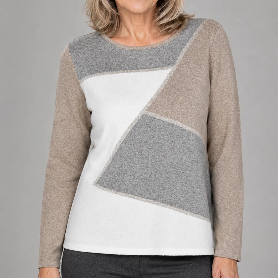 ETHYL GEO KNIT TOP