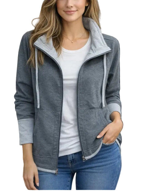LU LU B REVERSIBLE JACKET IN GRAY