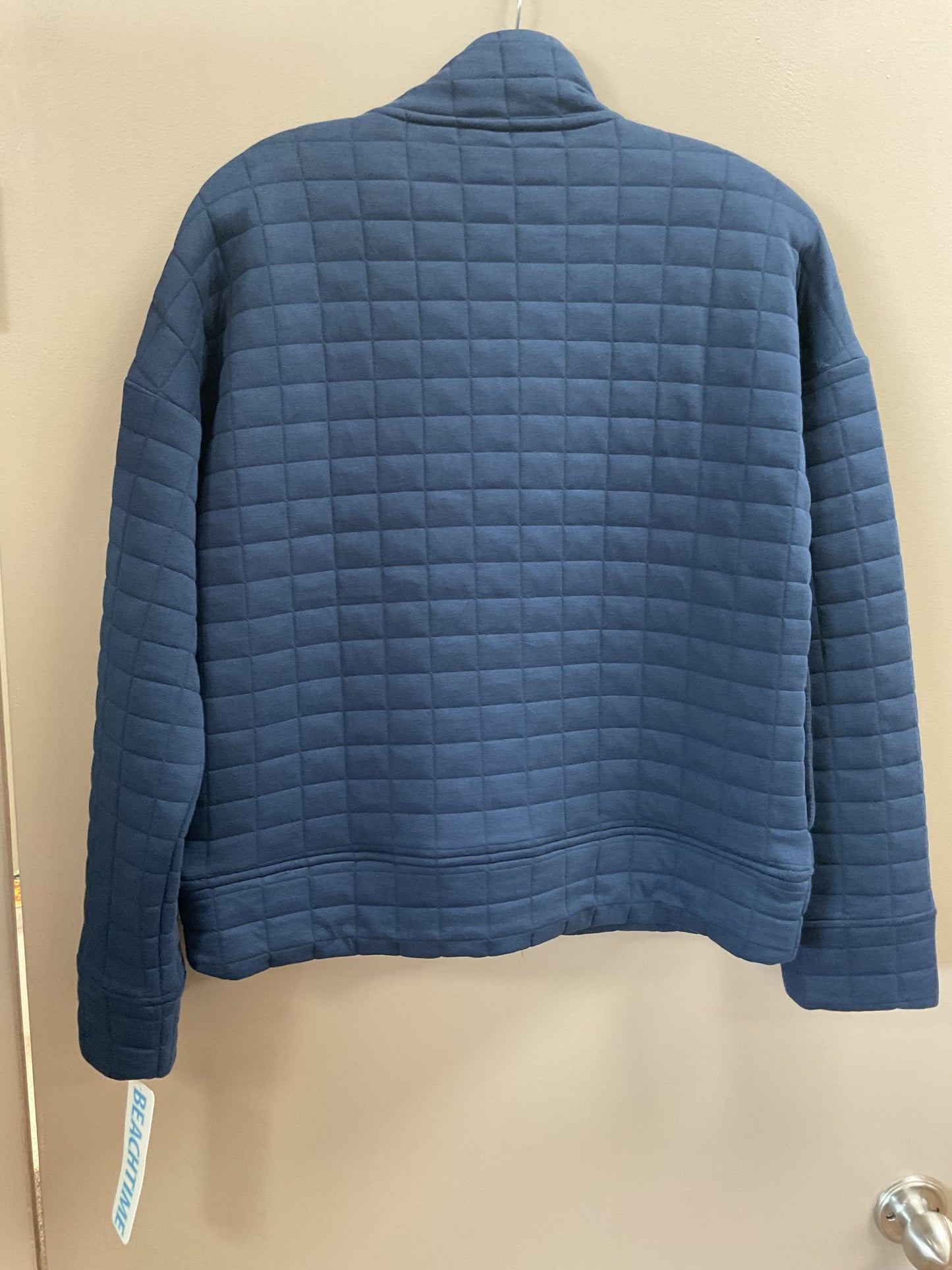 LU LU B NAVY QUILTED ZIP UP JACKET