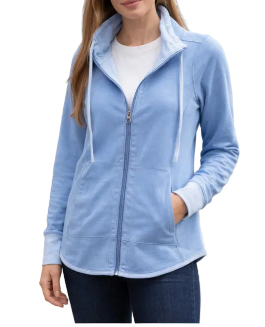 LU LU B REVERSIBLE JACKET IN LIGHT BLUE
