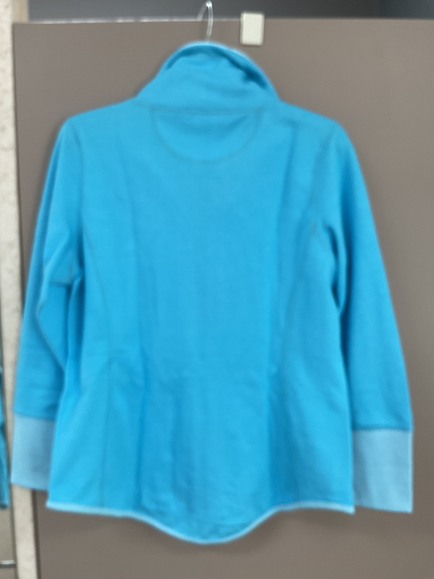 LU LU B REVERSIBLE TURQUOISE ZIP UP JACKET