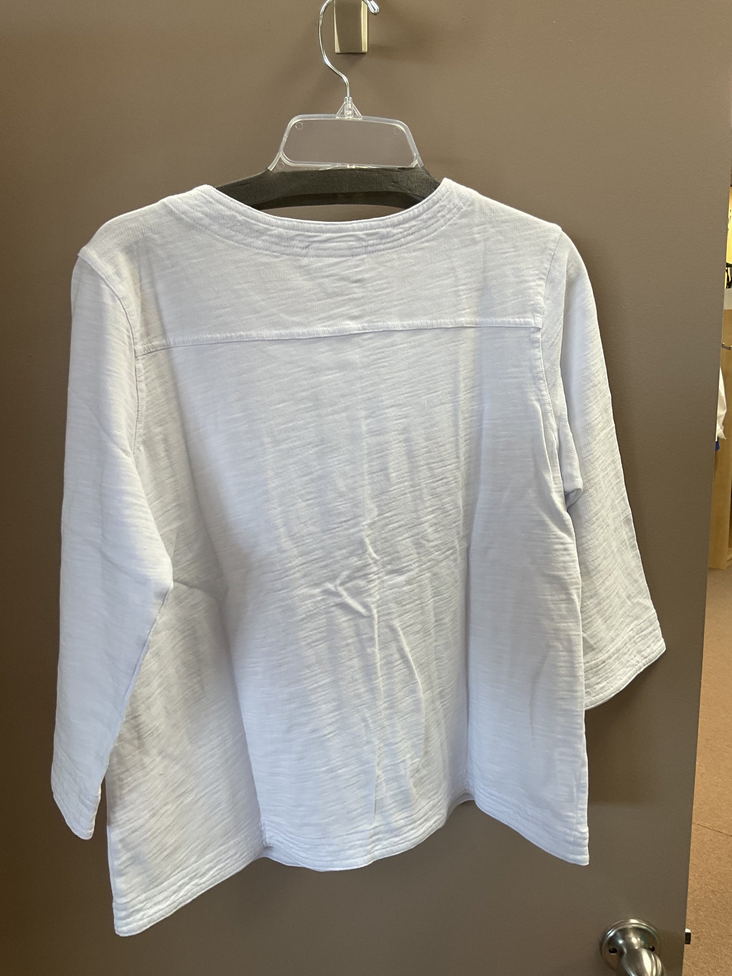 WILD PALMS 100% COTTON FRENCH TERRY CARDIGAN IN WHITE