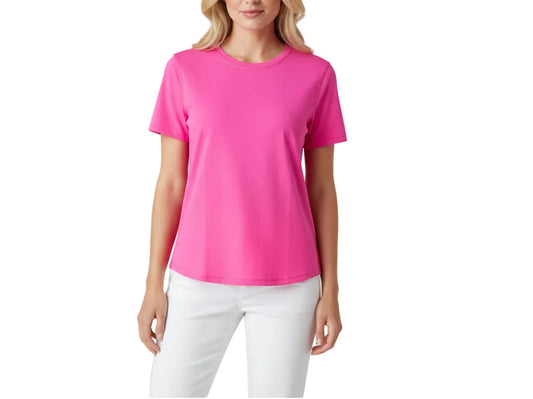 LU LU B HOT PINK SHORT SLEEVE TEE
