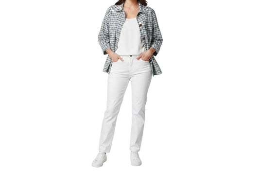 WILD PALMS SLUB FRENCH TERRY WHITE/DENIM JACKET