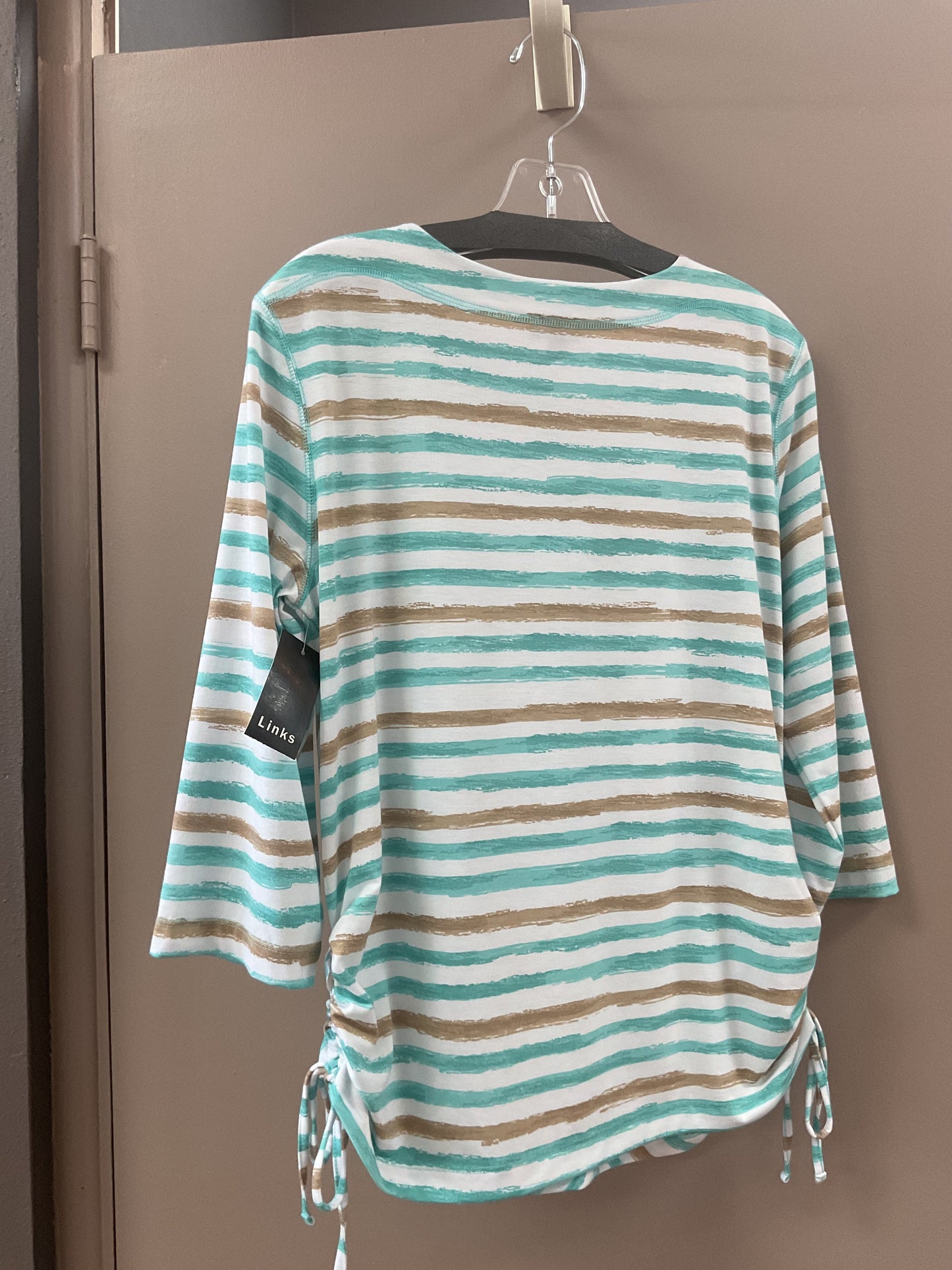 LINKS AQUA, TAN & WHITE FAVORITE STYLE TOP