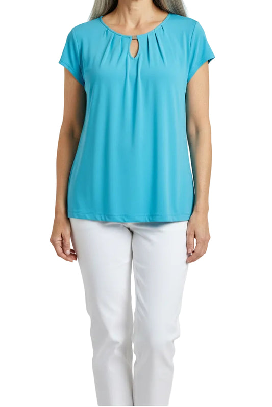 SOUTHERN LADY CAP SLEEVE TURQUOISE SHELL