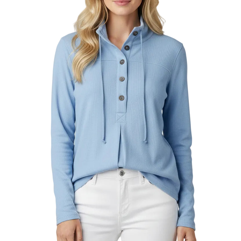 LU LU B CLEAR PERIWINKLE PULL OVER