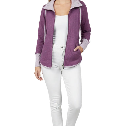 LU LU B REVERSIBLE FAVORITE STYLE JACKET IN PLUM