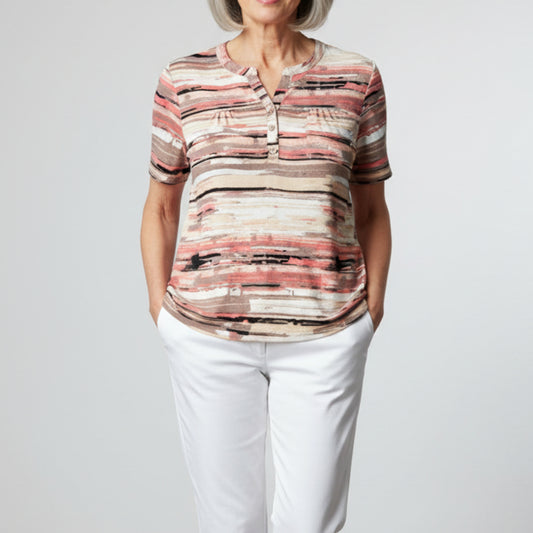 N TOUCH STRIPED HENLEY