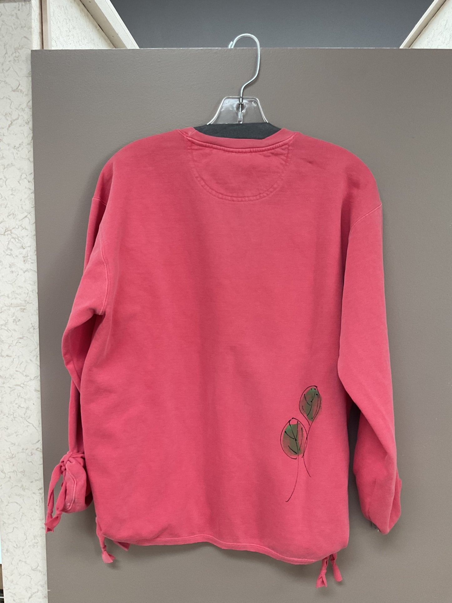 KUNKY'S MELON COLORED FLOWER SWEATSHIRT