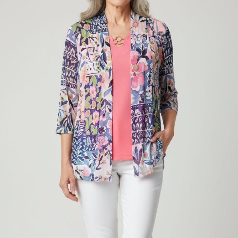 N TOUCH SHEAR FLORAL JACKET