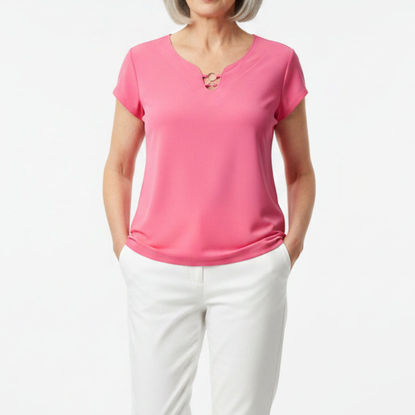 N TOUCH CAP SLEEVE PINK SHELL