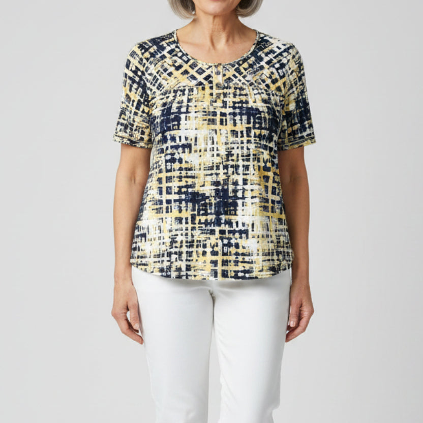 SOUTHERN LADY PRINT SHORT SLEEVE TOP