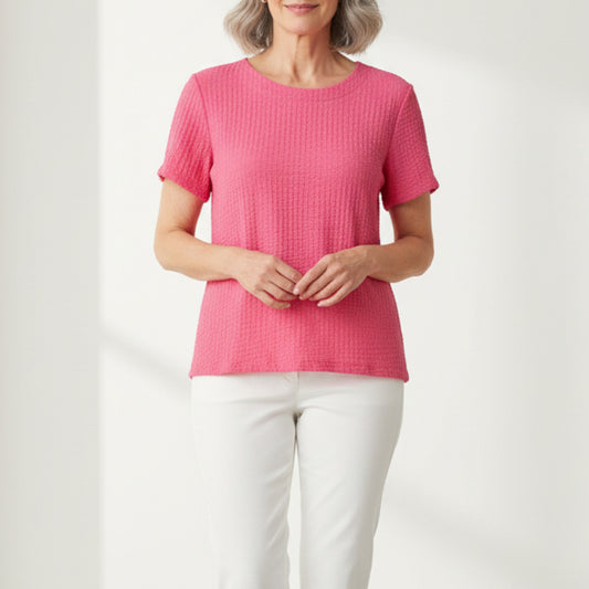 LINKS AURORA PINK SHORT SLEEVE TOP