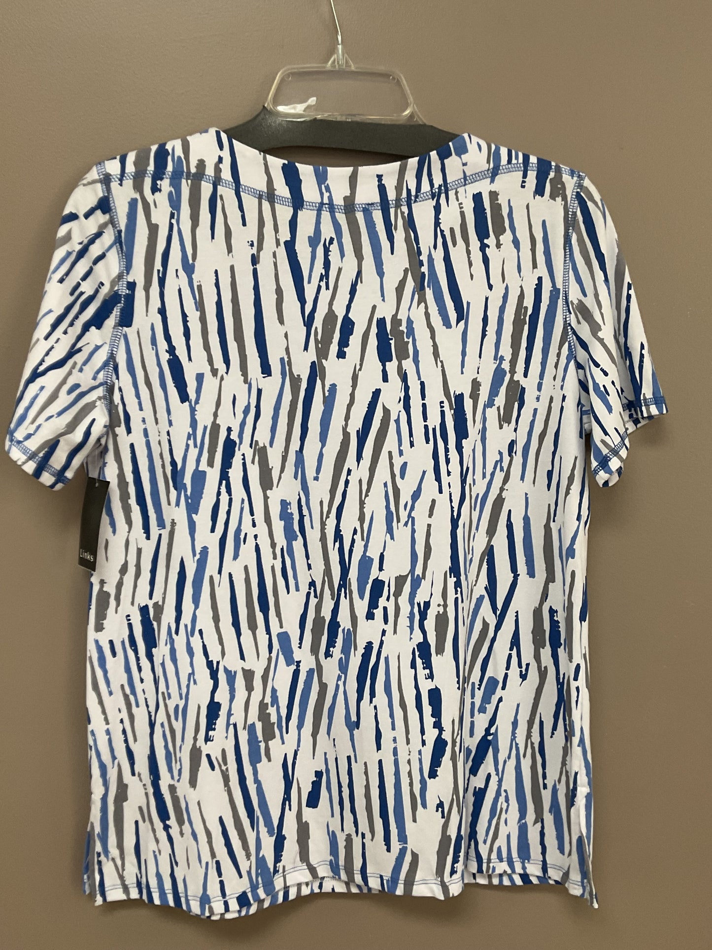 LINKS SHORT SLEEVE WHITE/BLUE/GRAY SHORT SLEEVE TOP