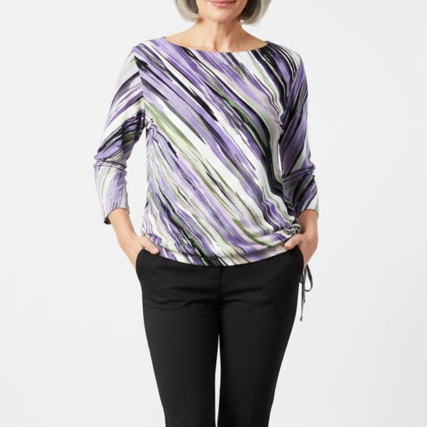 LINKS LILAC/LIME/GRAY SIDE DETAIL TOP