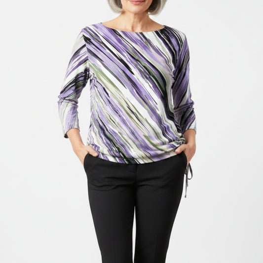 LINKS LILAC/LIME/GRAY SIDE DETAIL TOP