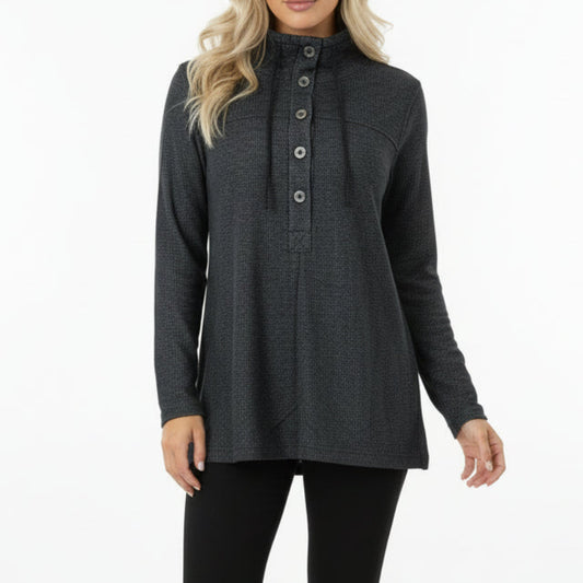 LU LU B TEXTURED PULLOVER