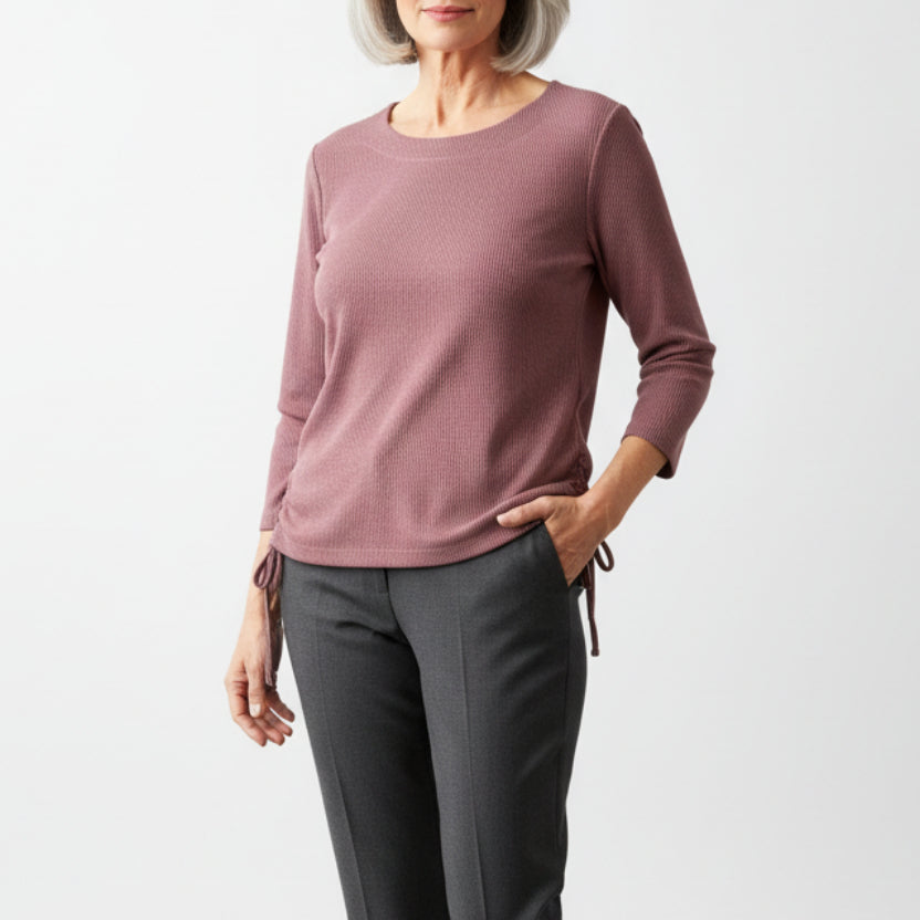 SOUTHERN LADY TEABERRY THREE QUARTER SLEEVE TOP