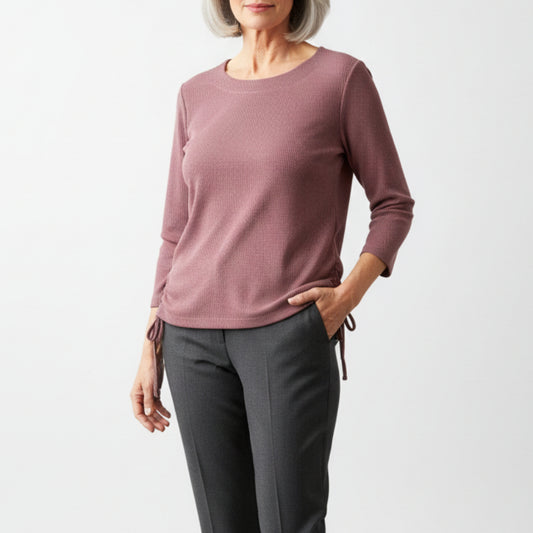 SOUTHERN LADY TEABERRY THREE QUARTER SLEEVE TOP