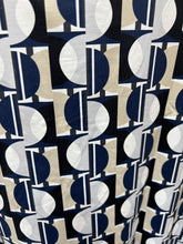 Load image into Gallery viewer, LU LU B TAN/WHITE/NAVY PRINT QUARTER ZIP
