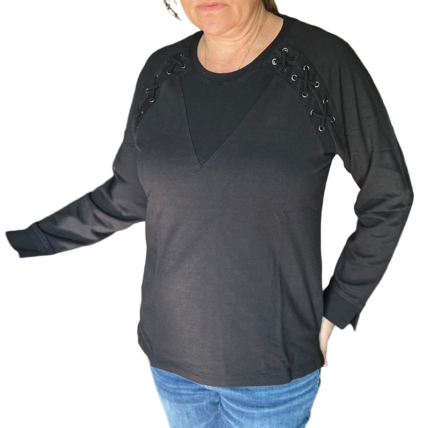 WILD PALMS TEXTURE LACE LONG SLEEVE