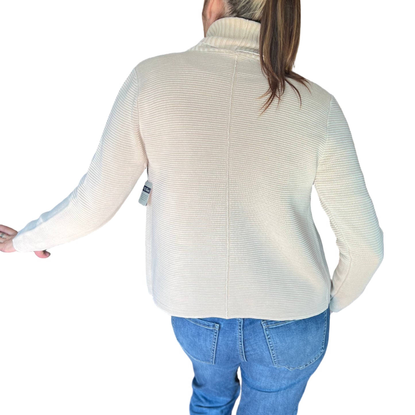 PBJ SHAWL COLLAR OPEN CARDIGAN IN CASHMERE TAN