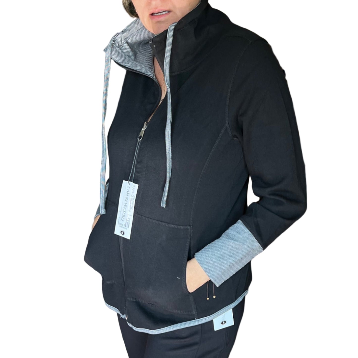 LU LU B REVERSIBLE JACKET IN BLACK