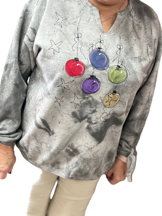 KUNKY'S HANDPAINTED ORNAMENT SWEATSHIRT