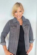 Load image into Gallery viewer, ETHYL DENIM DREAM JACKET IN GRAY
