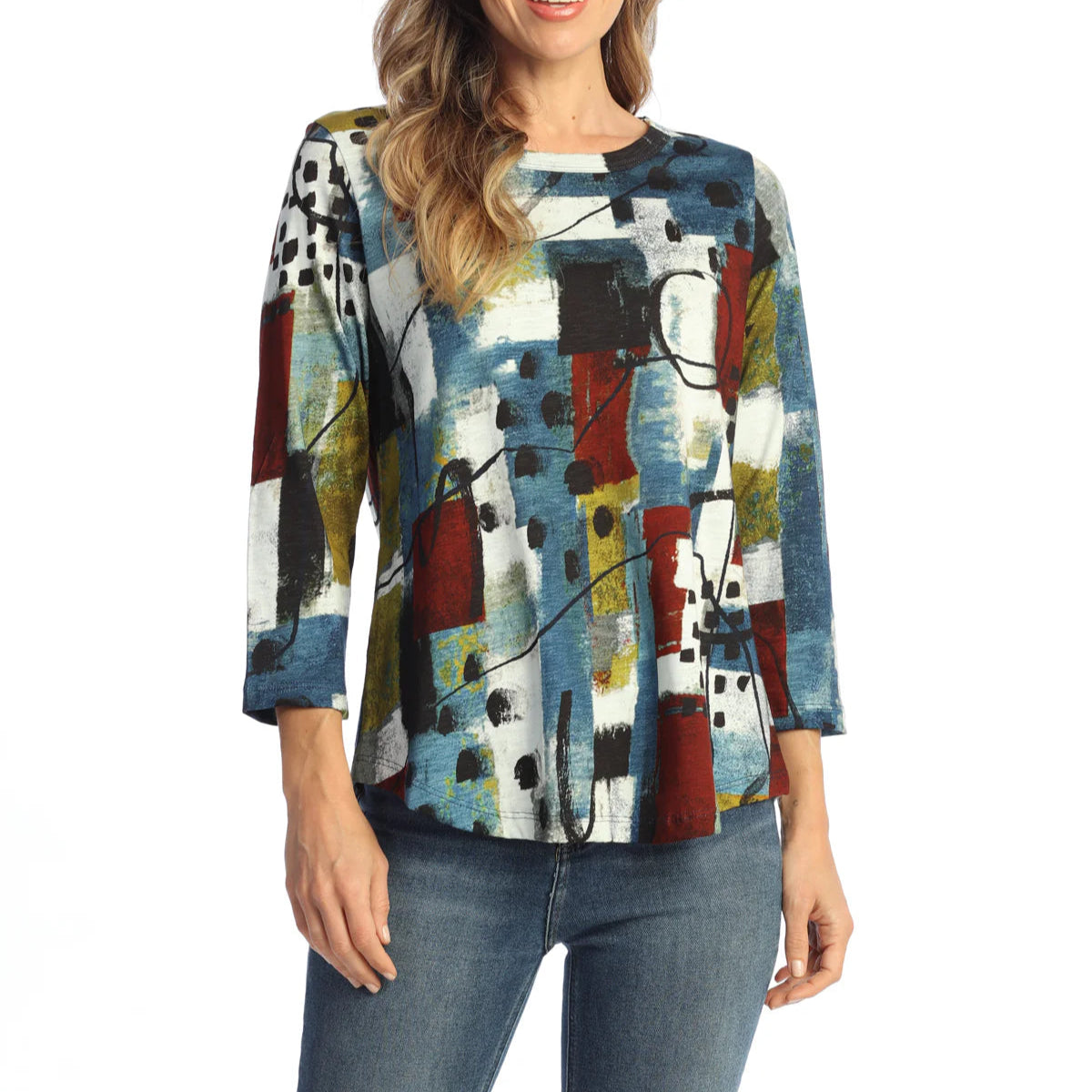 JESS & JANE COTTON/ MODAL ROUND NECK TOP