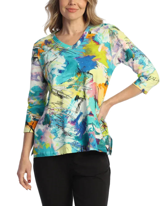 JESS & JANE THREE QUARTER SLEEVE TOP