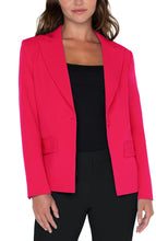 Load image into Gallery viewer, LIVERPOOL NOTCH COLLAR BLAZER IN PINK PUNCH

