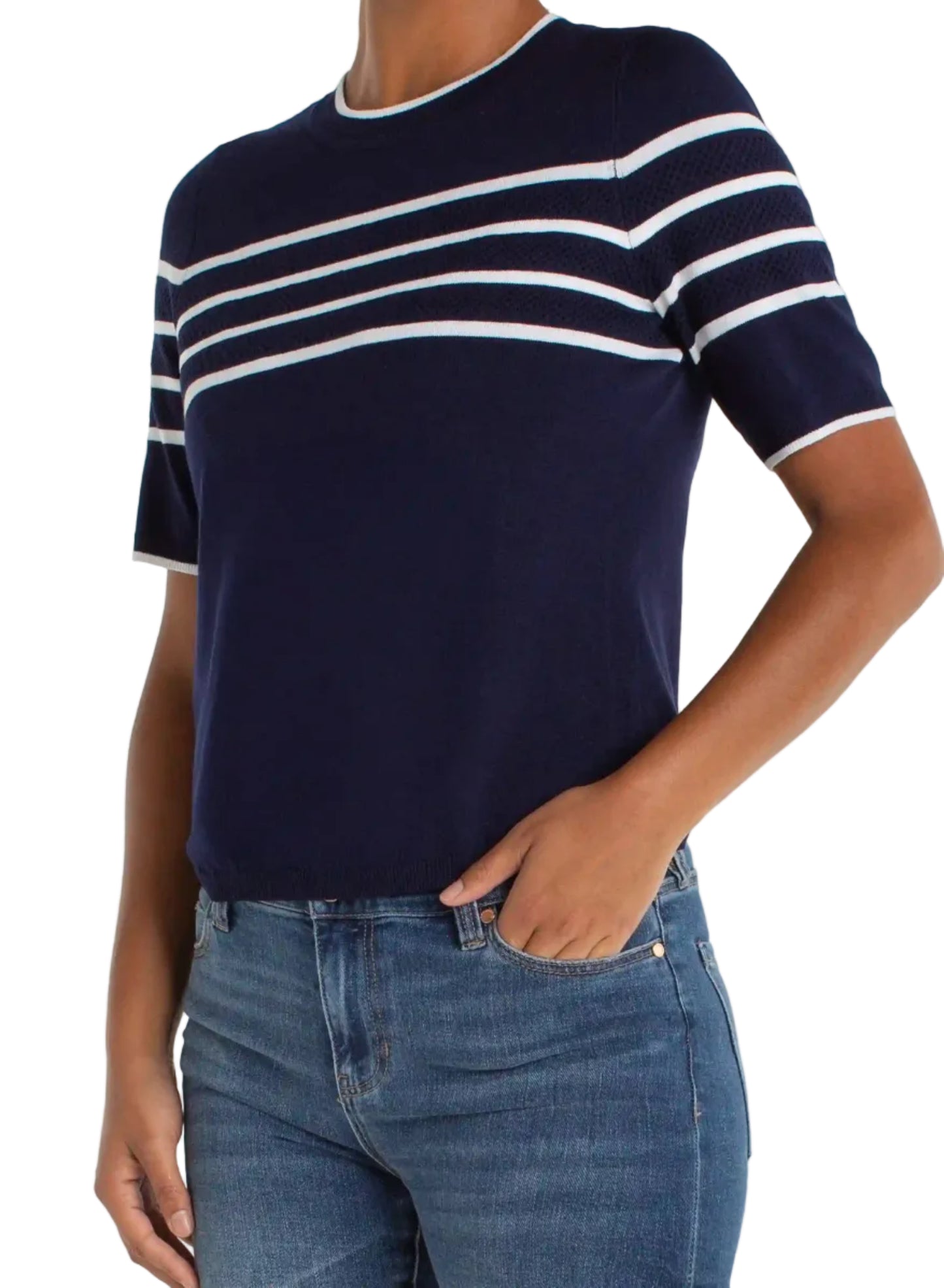 LIVERPOOL SHORT SLEEVE CREW NECK SWEATER