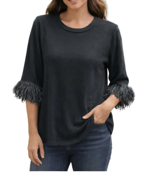 LU LU B FUN TOP IN BLACK