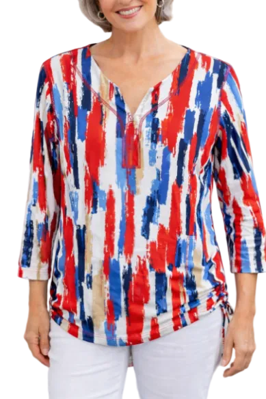 LINKS RED/WHITE/BLUE FAVORITE STYLE TOP