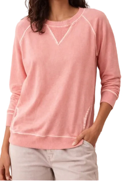 ZENANA MINERAL WASHED SWEATSHIRT