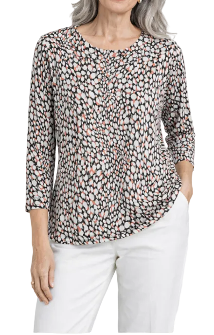 SOUTHERN LADY SAND/PEACH/WHITE PRINT TOP