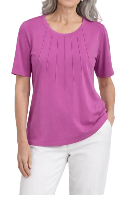 N TOUCH FUSCHIA SHORT SLEEVE TOP