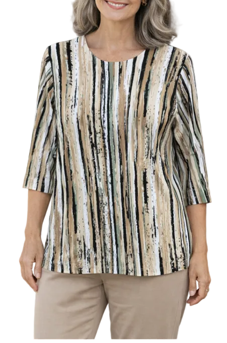 LINKS BLACK/OLIVE/TAN TOP