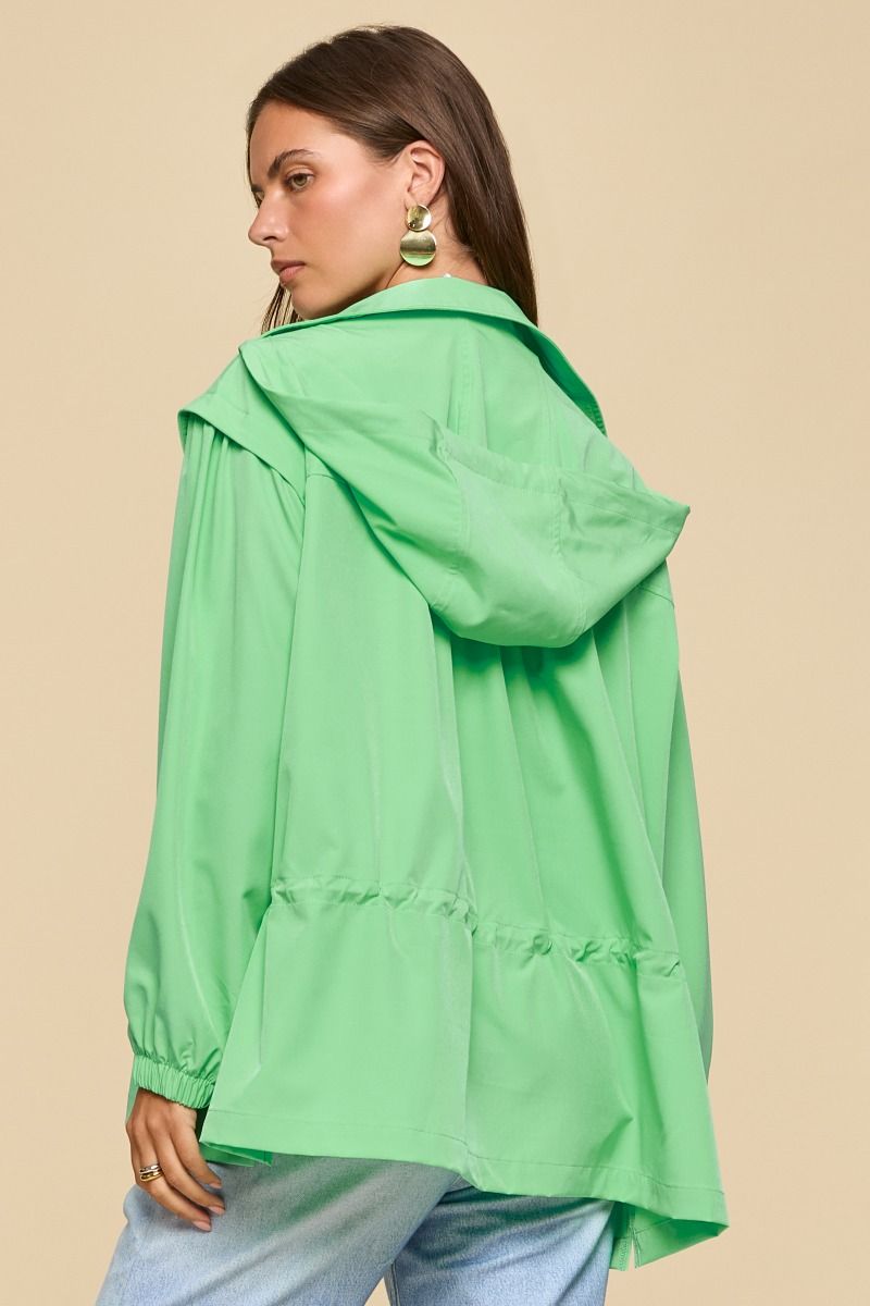 DEAR SCARLETT SEAFOAM ZIP UP SPRING JACKET