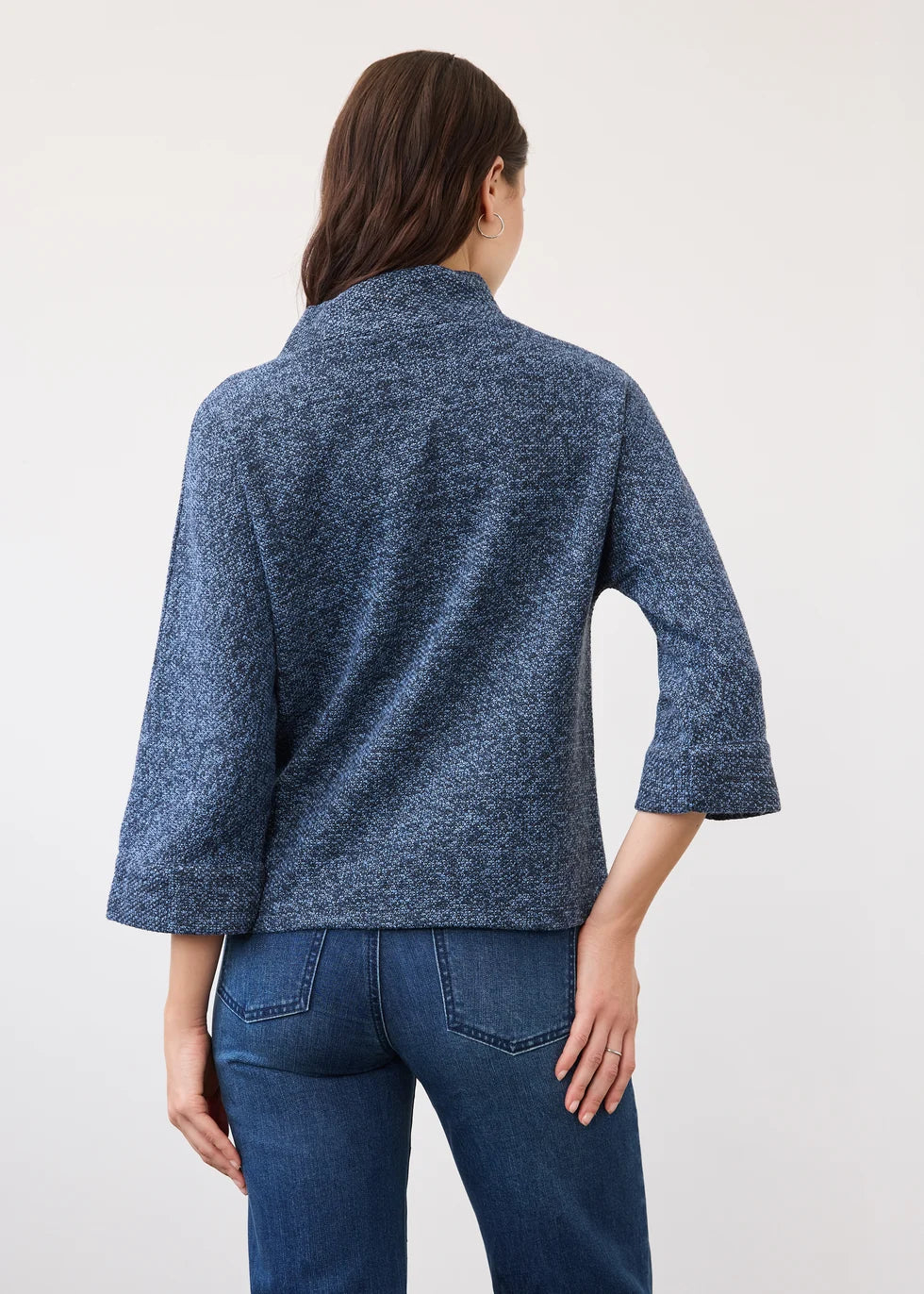 FDJ BOAT MOCK NECK POPOVER TOP