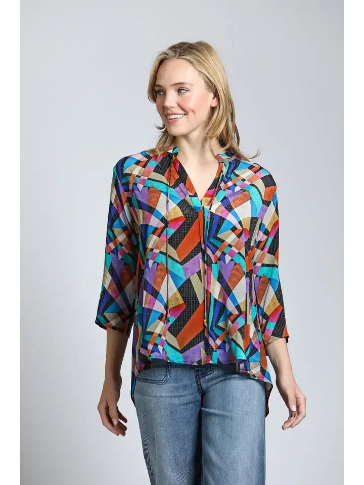APNY MULTI COLOR GEOMETRIC PRINT