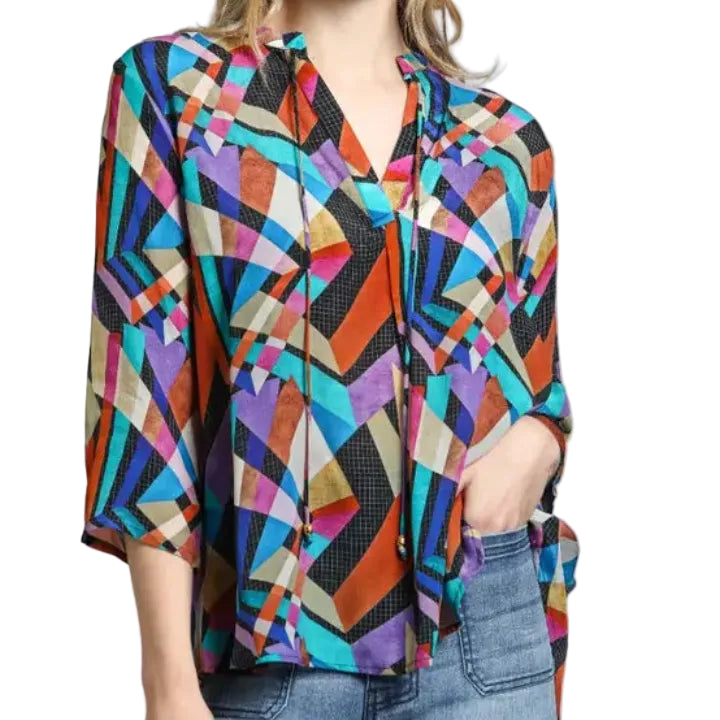 APNY MULTI COLOR GEOMETRIC PRINT