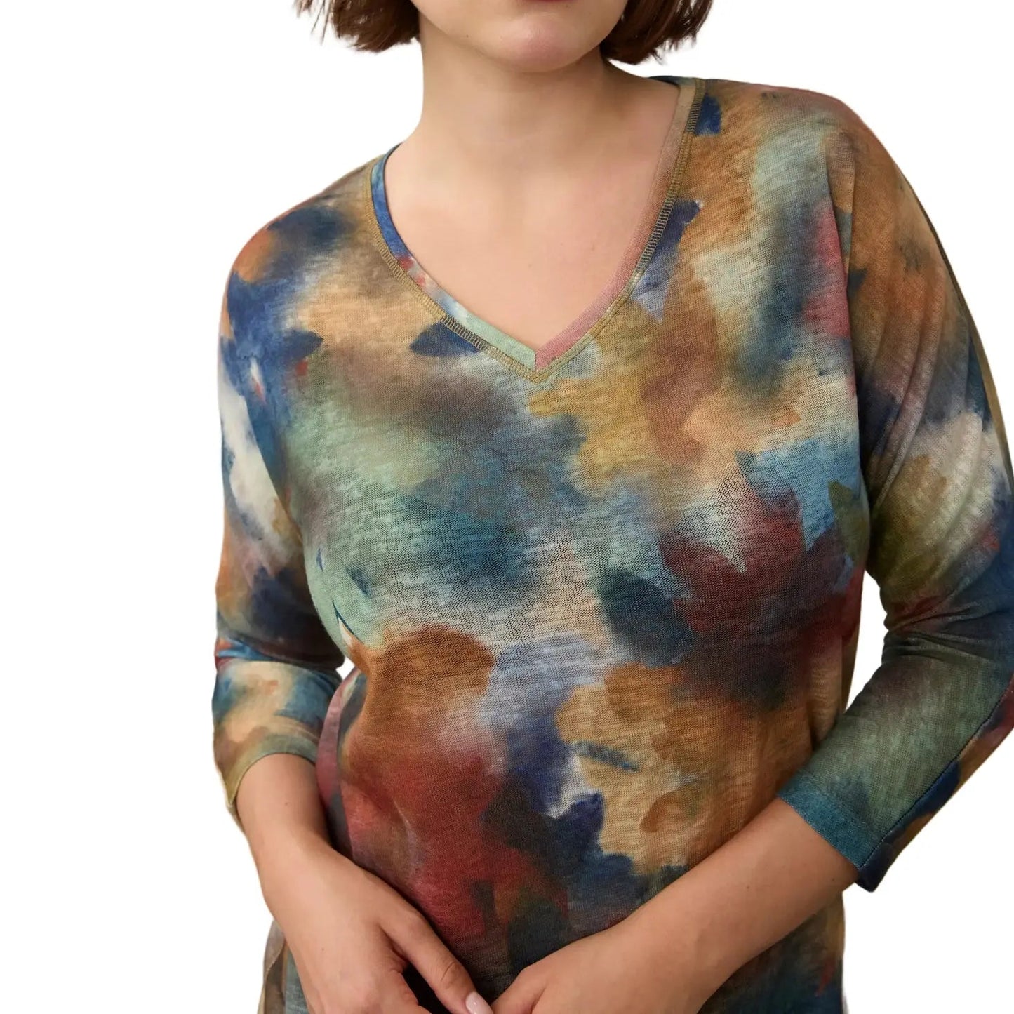 FDJ DROP SHOULDER V NECK TOP