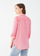 Load image into Gallery viewer, FDJ GARMENT DYED BUTTON UP SHIRT IN FLAMINGO
