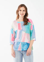 Load image into Gallery viewer, FDJ GEO PRISM 3/4 SLEEVE KNIT TOP
